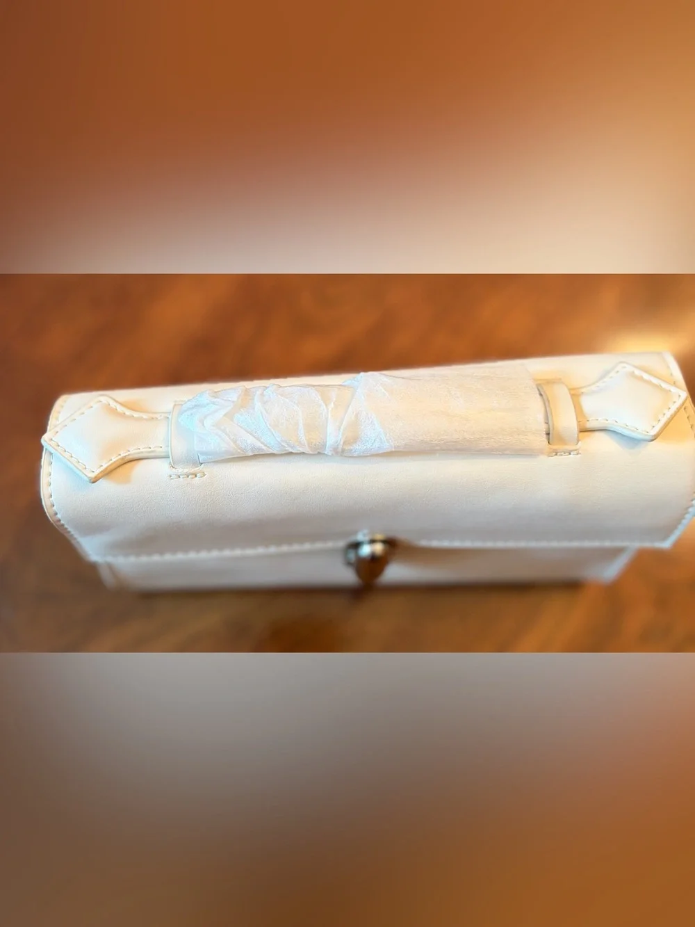 Elegant Ivory Savette “Symmetry Pochette” Top-Handle Bag - NWOT (MSRP $1390)
